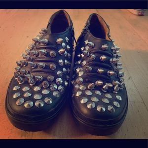 Spiked studded leather Jeffrey Campbell sneakers